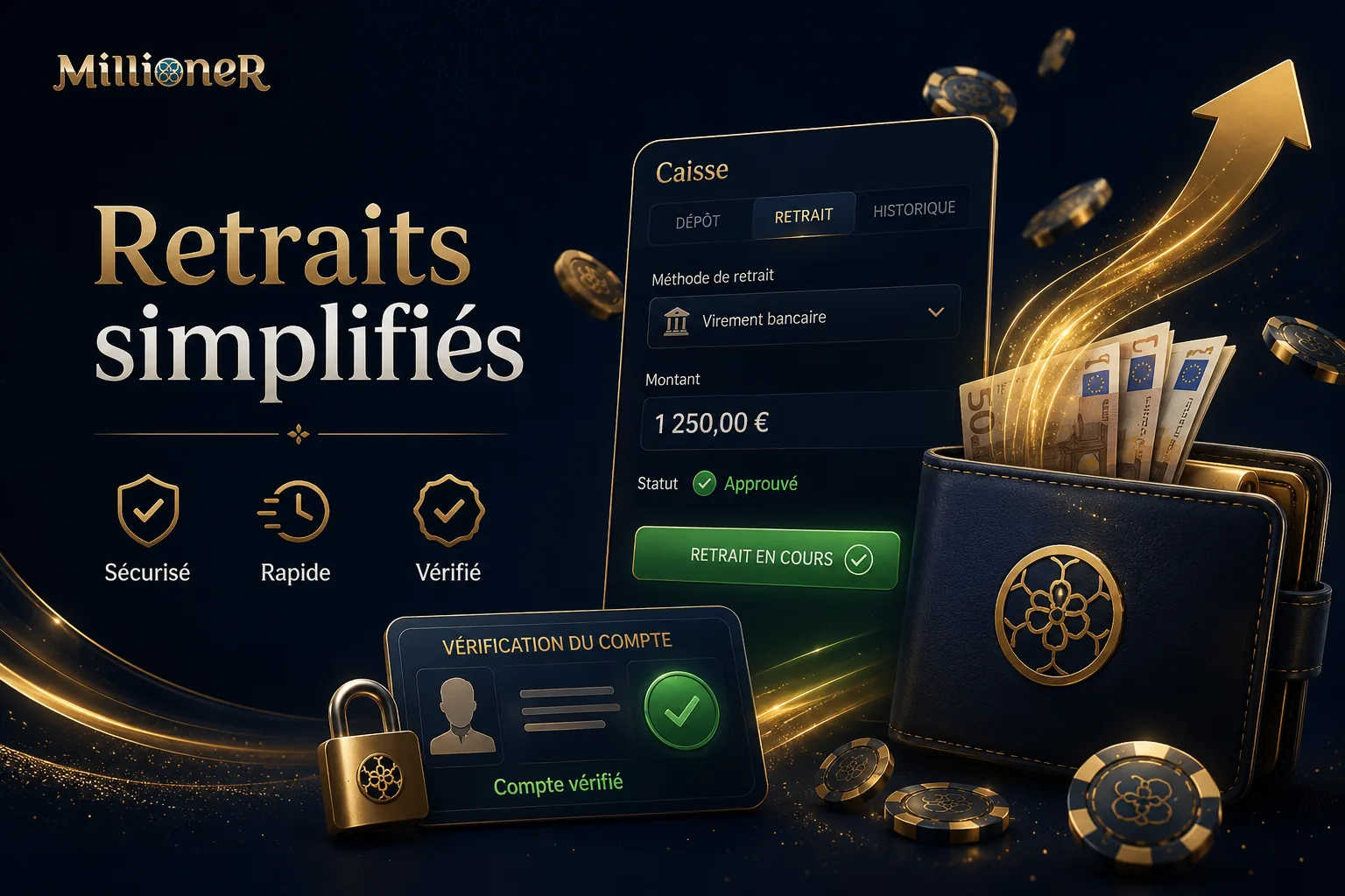 Retraits Millioner Casino avec contrôle KYC et méthode de paiement